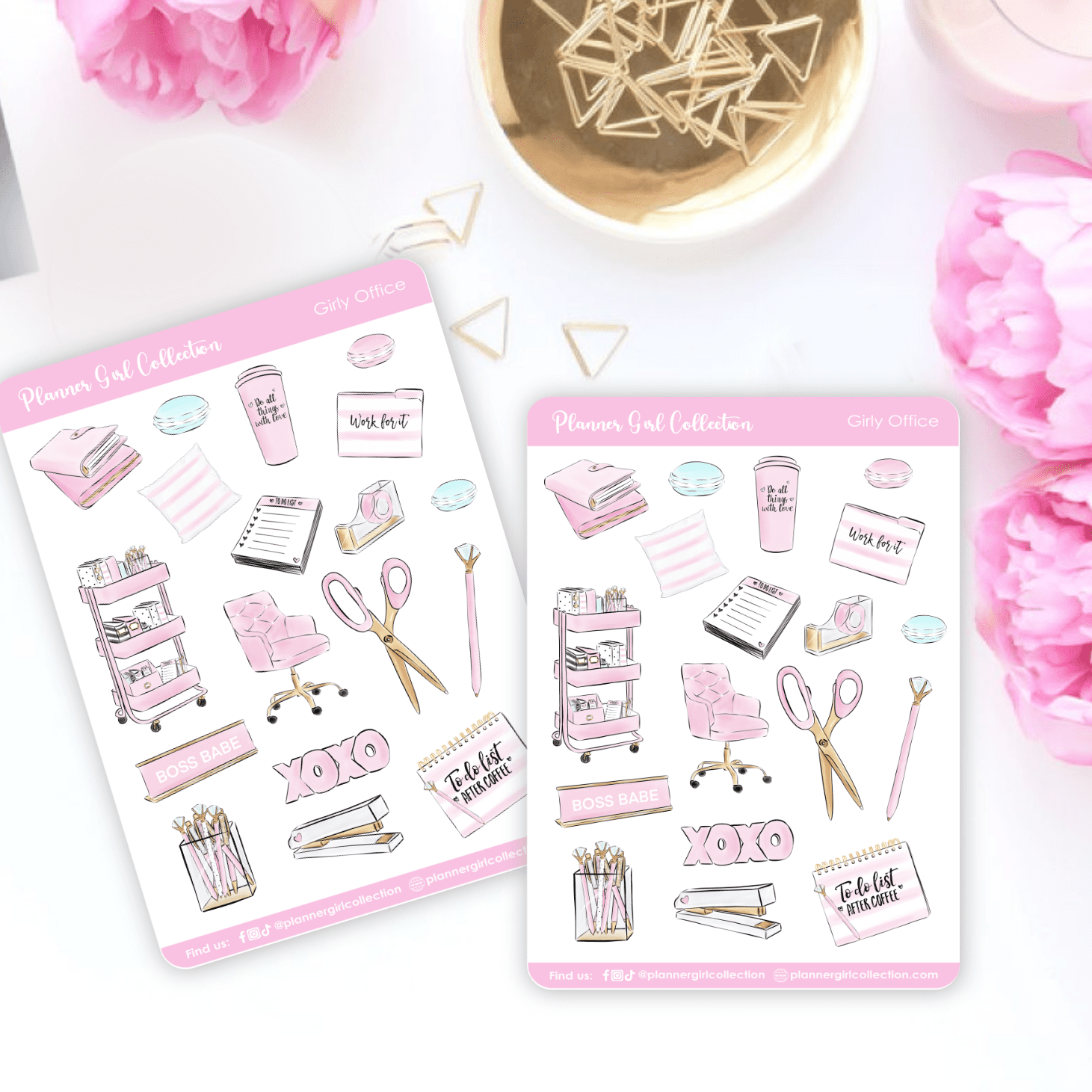 Girly Office Mini Sticker Kit